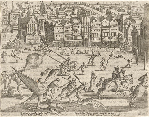 Conquest of Mechelen, 1580, anonymous, 1613 - 1615 Canvas Print