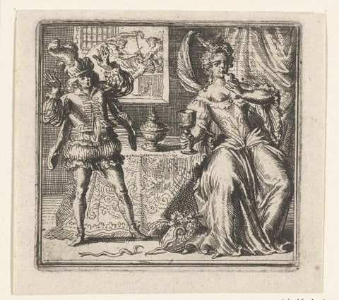 Illustration for Boccaccio Decamerone, Romeyn de Hooghe, 1697 Canvas Print