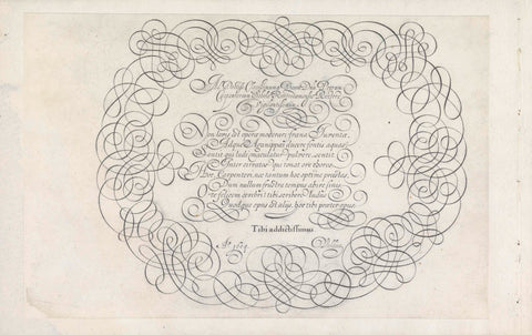 Design of a writing example: Ad doctiss. clarissismumq[ue] (...), Jan van de Velde (I), 1609 Canvas Print