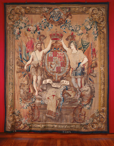 Coat of arms of King William III, Stadtholder of the Netherlands, and Queen Mary Stuart II, Jan Cobus, c. 1689 - c. 1694 Canvas Print