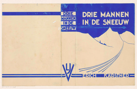 Band design for: Erich Kästner, Drie mannen in de sneeuw (Drei Männer im Schnee), c. 1935-1939, Jan Stapper, in or before 1935 - 1939 Canvas Print