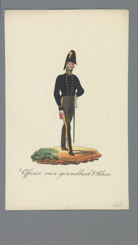 Officer of health 2nd Class, Albertus Verhoesen (attributed to), 1835 - 1850 Canvas Print