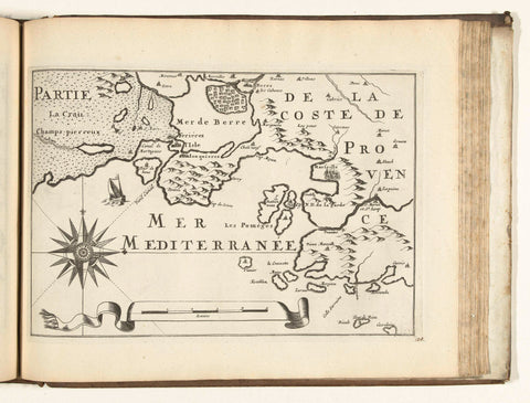 Map of the French south coast near Marseille, 1726, anonymous, 1726 Canvas Print