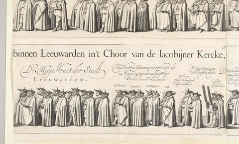 Part of the funeral procession of Ernst Casimir, Count of Nassau-Dietz in Leeuwarden (plate 18), 1633, J. Hermans, 1634 Canvas Print