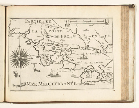 Map of the French south coast near Toulon, 1726, anonymous, 1726 Canvas Print