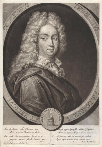 Portret van Godfried Thomas, Pieter Schenk (I), 1670 - 1713 Canvas Print