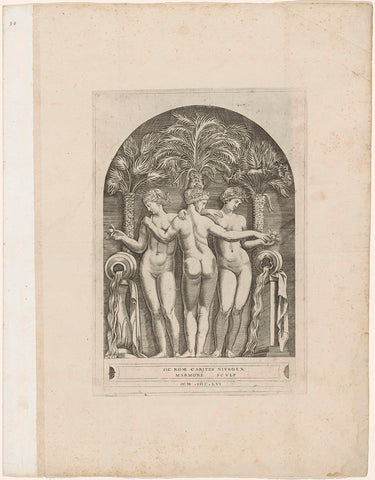 Three graces, anonymous (possibly), 1556 Canvas Print