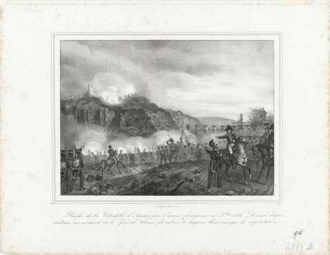 Surrender of the Citadel of Antwerp, 1832, anonymous, 1832 - 1833 Canvas Print