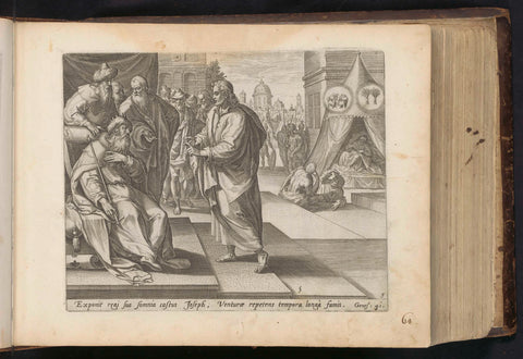 Joseph explains the dreams of pharaoh, Hans Collaert (I) (attributed to), 1646 Canvas Print