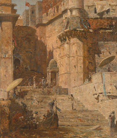 Benares, 1913, Marius Bauer, 1913 Canvas Print