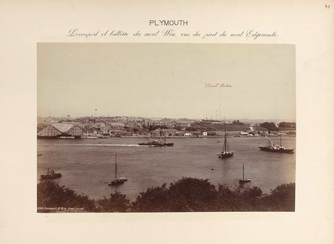 View of Plymouth from the foot of Mount Edgcumbe, anonymous, 1891 Canvas Print