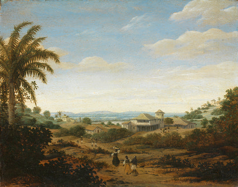 Landscape on the Rio Senhor de Engenho, Brazil, Frans Jansz Post, 1670 - 1680 Canvas Print