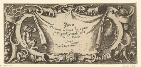 Titelblad: Quinque Sensuum, Franz Cleyn, c. 1655 Canvas Print