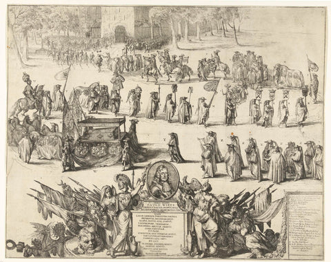 Funeral of Field Marshal Paulus Wirtz, 1679, Romeyn de Hooghe, 1679 Canvas Print