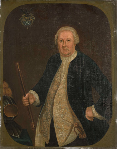 Portrait of Petrus Albertus van der Parra, Governor-General of the Dutch East India Company, anonymous (copy after), 1762 - 1800 Canvas Print