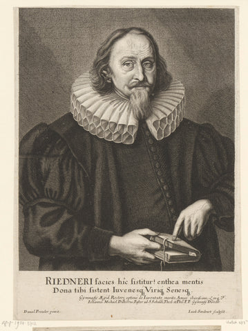 Portret van Johann Riedner, Jakob von Sandrart, 1656 Canvas Print