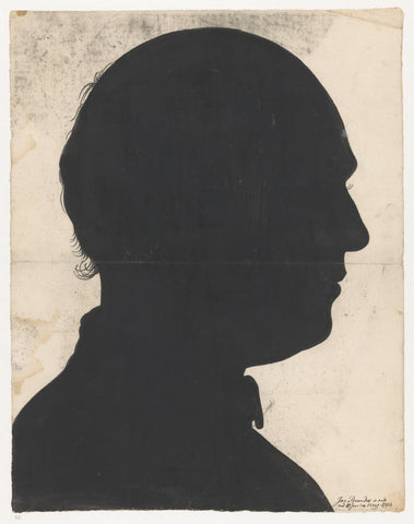 Silhouette portrait of Jan Brandes, Jan Brandes, 1783 Canvas Print