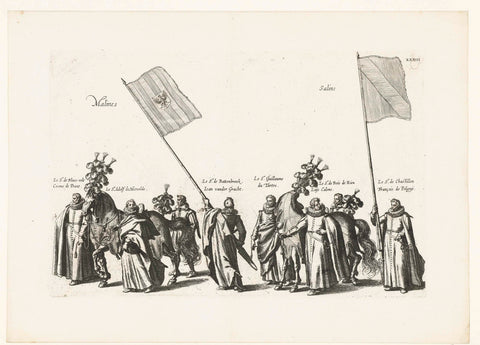 Funeral procession of Archduke Albrecht (plate XXXIII), 1622, Cornelis Galle (I), 1623 Canvas Print