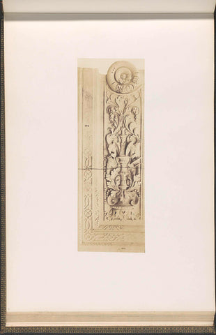 Plaster model for a decoration of the Pavillon Richelieu in the Palais du Louvre, Édouard Denis Baldus, c. 1855 - c. 1857 Canvas Print