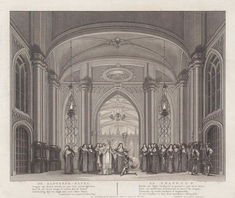 Theatre décor: De Klooster-Kapel, Reinier Vinkeles (I), 1776 Canvas Print