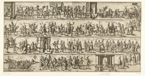 Parade at the inauguration of Leiden University, 1575, anonymous, 1575 Canvas Print