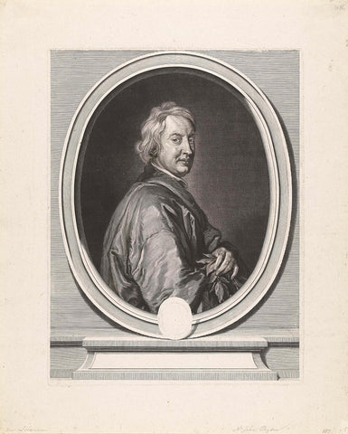 Portrait of John Dryden, Gerard Edelinck, 1666- 1707 Canvas Print