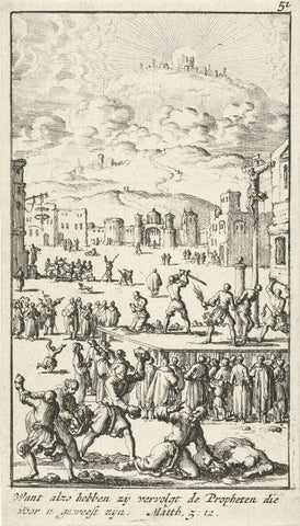 Market square on which various severe punishments are handed out, Jan Luyken, 1683 Canvas Print