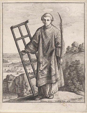 H. Laurentius, Wenceslaus Hollar, 1650 Canvas Print