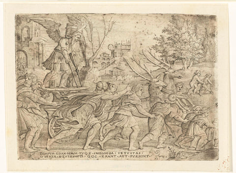 Triomf van de Tijd, Georg Pencz, 1537 - 1541 Canvas Print