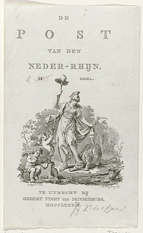 Titelpagina: De Post van den Neder-Rhijn, dl. IV, 1784, Izaak Jansz. de Wit, 1784 Canvas Print