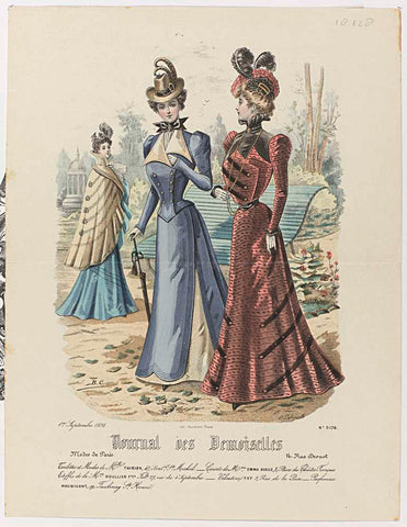 Journal des Demoiselles, 1 Septembre 1898, No. 5176 : Toilettes et Modes (...), P. Deferneville, 1898 Canvas Print