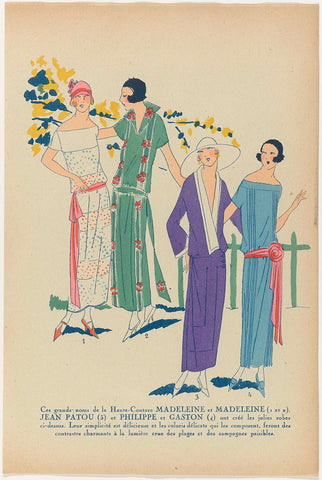 Très Parisien, 1923, No 6: Ces grands noms de la Haute-Couture...., anonymous, 1923 Canvas Print