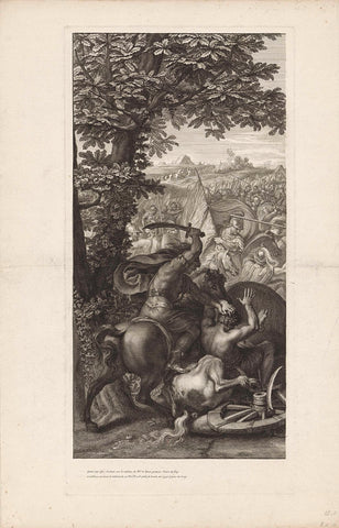 Battle of Arbela (plate 1), Gérard Audran, 1674 Canvas Print