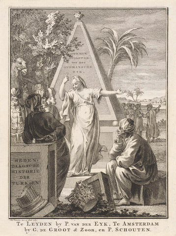 Title page for: 'Hedendaagsche Historie der Turken, deel 4', 1766, Reinier Vinkeles (I), 1766 Canvas Print