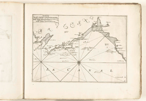 Map of the French coast near Saint-Brieuc, c. 1702, anonymous, 1702 - 1703 Canvas Print