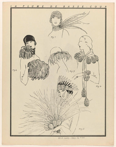 Gazette du Bon Ton. Art- Modes & Frivolités, 1922 - No. 9 : La plume de basse-cour, anonymous, 1922 Canvas Print