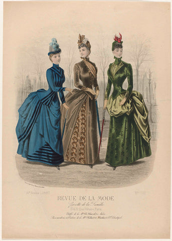 Revue de la Mode, Gazette de la Famille, Sunday, March 13, 1887, 16th Year, No. 793: Etoffes de la M.on Le Houssel (...), anonymous, 1887 Canvas Print