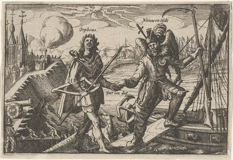 Orpheus taken on board by New Age, 1625, anonymous, 1625 Canvas Print