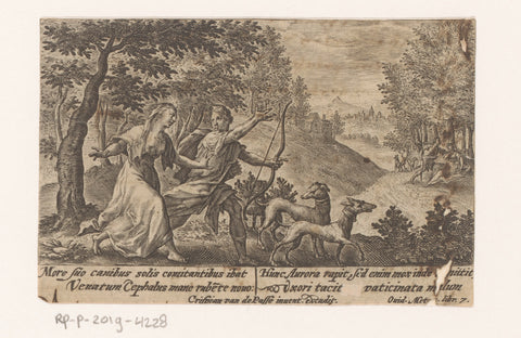 Cephalus in Aurora, Crispijn van de Passe (I), 1602 – 1604 Canvas Print