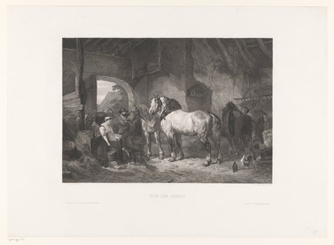 Stalinterieur, Willem Steelink (I), 1866 - 1928 Canvas Print