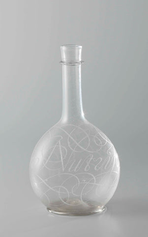 Bottle with the inscription: nutrisco e extinguo, anonymous, c. 1675 - in or before 1692 Canvas Print