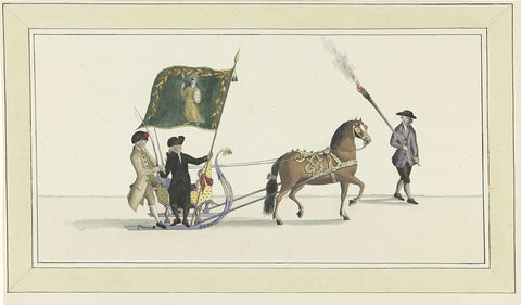 Twelfth sled, Abraham Delfos, 1776 Canvas Print