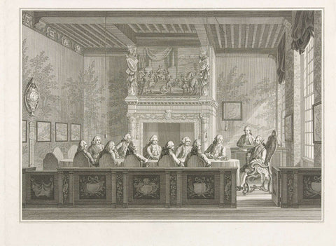 William V takes a seat in the Admiralty, 1768, Reinier Vinkeles (I), 1769 - 1773 Canvas Print