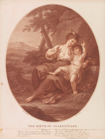 Birth of Shakespeare, Francesco Bartolozzi, 1738 - 1815 Canvas Print