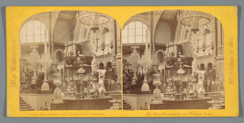 Interior of the Palace of Art and Industry at the World's Fair of 1862, as seen from the west, William England, 1862 Canvas Print