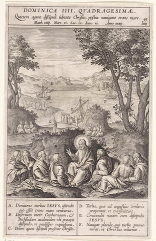 Christ between its pupils, Antonie Wierix (II), 1593 Canvas Print