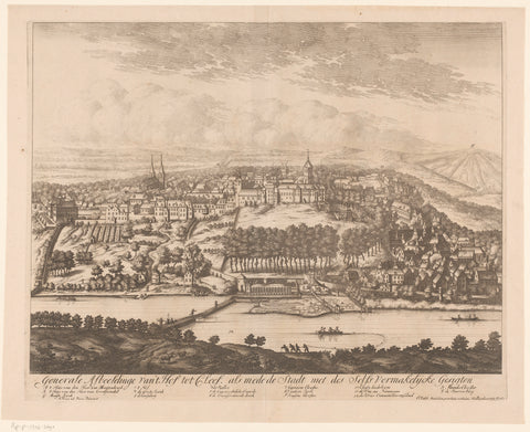 View of Cleves, anonymous, 1695 - 1726 Canvas Print