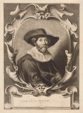 Portrait of Dirck Jansz. van Oirschott, Salomon Savery, 1640 Canvas Print