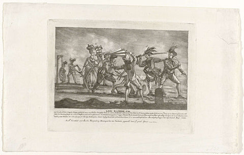 Rebuke of de English dog, 1780, anonymous, 1780 Canvas Print