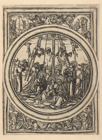 Descent from the Cross, Monogrammist S (16th century), 1510 - 1530 Canvas Print